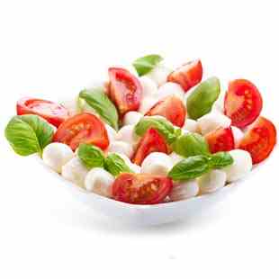 Mozzarella cheese and tomato